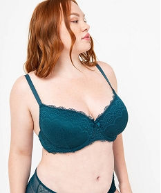 soutien-gorge grande taille a armatures et coques fines bleuJ304401_1