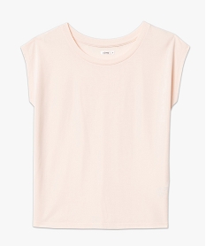 tee-shirt homewear sans manches avec large col rond femme rose hauts de pyjamaJ305201_3