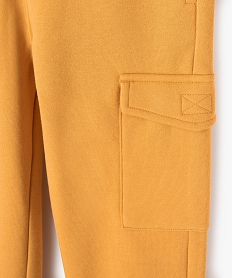 pantalon de jogging molletonne avec poches a rabat garcon orangeJ307101_2
