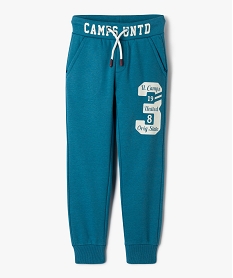 pantalon de jogging imprime garcon - camps united bleu pantalonsJ307301_1