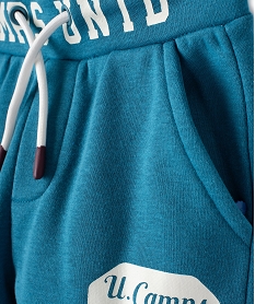 pantalon de jogging imprime garcon - camps united bleu pantalonsJ307301_2