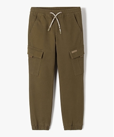 pantalon en toile avec poches a rabat garcon - lulucastagnette vertJ307501_1