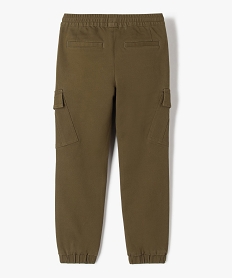 pantalon en toile avec poches a rabat garcon - lulucastagnette vertJ307501_3