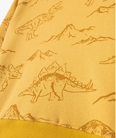 sweat molletonne avec motifs dinosaures garcon jauneJ308401_3