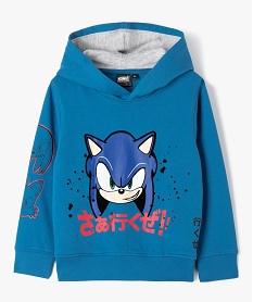 sweat a capuche imprime garcon - sonic the hedgehog bleuJ309701_1