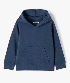 GEMO Sweat à capuche intérieur molletonné garçon bleu standard