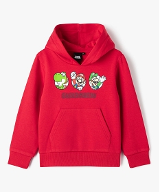 sweat a capuche avec motifs colores garcon - super mario rougeJ310101_1