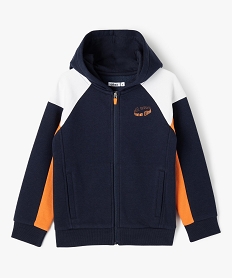 GEMO Sweat zippé à capuche garçon navy