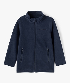 GEMO Sweat zippé à col montant en maille polaire garçon navy