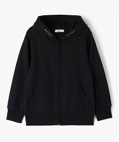 GEMO Sweat zippé avec capuche garçon noir standard
