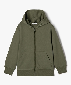 GEMO Sweat zippé avec capuche garçon kaki standard