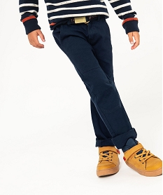 GEMO Pantalon en toile avec ceinture garçon - LuluCastagnette Bleu