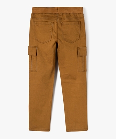 pantalon multipoches en matiere resistante garcon brunJ313401_3