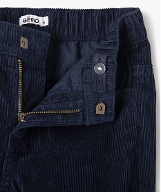 pantalon en velours cotele coupe ample garcon bleuJ313501_3