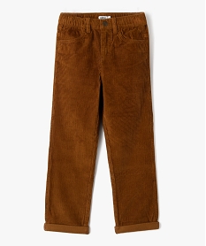 pantalon en velours cotele coupe ample garcon brunJ313601_2