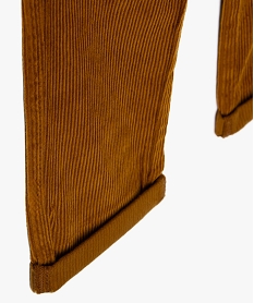 pantalon en velours cotele coupe ample garcon brunJ313601_4