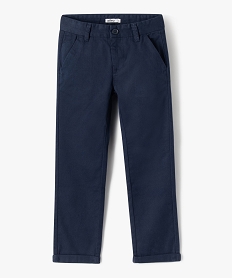 GEMO Pantalon chino en coton garçon noir chine