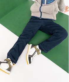 GEMO Pantalon en toile avec doublure polaire garçon navy