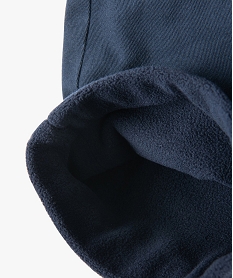 pantalon en toile avec doublure polaire garcon bleuJ314101_4