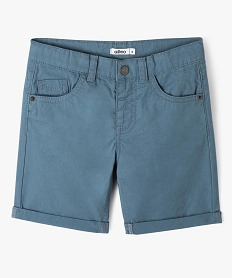 GEMO Bermuda en twill avec revers cousus garçon bleu standard