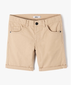 GEMO Bermuda en twill avec revers cousus garçon beige standard