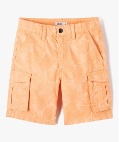 GEMO Bermuda en toile coupe cargo garçon Orange