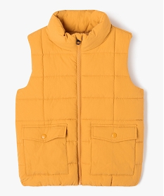 GEMO Blouson matelassé sans manches garçon Jaune