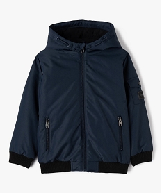 GEMO Blouson à capuche déperlant avec intérieur rembourré garçon Bleu