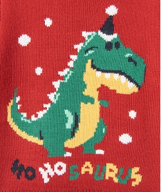 pull de noel avec motif dinosaure garcon rougeJ320001_3