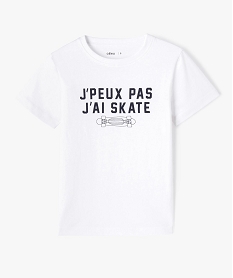 GEMO Tee-shirt à manches courtes garçon avec motif blanc standard