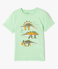 GEMO Tee-shirt à manches courtes imprimé en coton garçon vert vif
