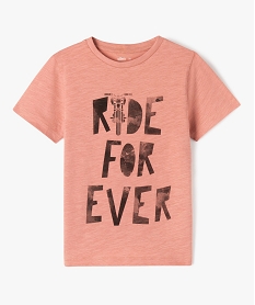 GEMO Tee-shirt à manches courtes avec inscription garçon Rose