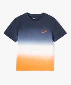 GEMO Tee-shirt à manches courtes effet tie and dye garçon navy