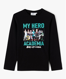 GEMO Tee-shirt garçon à manches longues avec motif - My Hero Acadomia noir standard