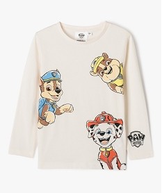 GEMO Tee-shirt à manches longues imprimé garçon - Pat Patrouille blanc chine