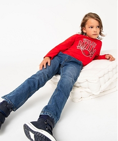 GEMO Tee-shirt à manches longues avec motif XXL garçon rouge standard
