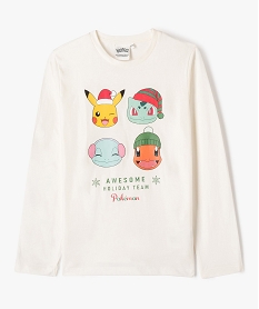 GEMO Tee-shirt à manches longues à motifs Noël garçon - Pokemon Imprimé