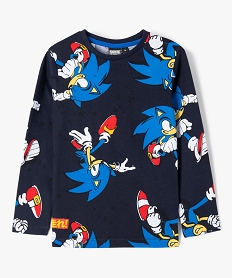 GEMO Tee-shirt manches longues imprimé garçon - Sonic Imprimé