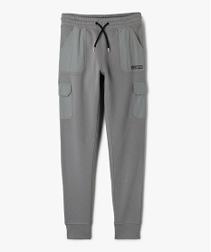 pantalon de jogging molletonne avec poches en toile garcon grisJ329401_1