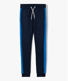 pantalon de jogging avec bandes contrastantes garcon bleuJ329701_1