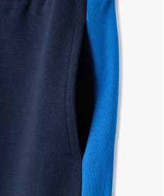 pantalon de jogging avec bandes contrastantes garcon bleuJ329701_2