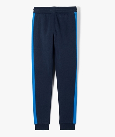 pantalon de jogging avec bandes contrastantes garcon bleuJ329701_3