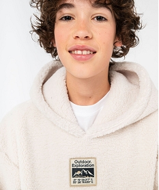 sweat a capuche en sherpa garcon beigeJ332501_1