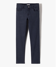 GEMO Pantalon en coton stretch coupe slim 5 poches garçon navy