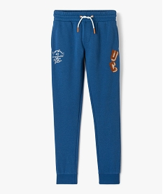 GEMO Pantalon de jogging imprimé garçon - Camps United Bleu