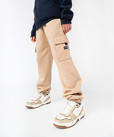 GEMO Pantalon de jogging avec poches à rabat garçon Beige