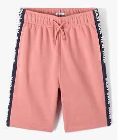 GEMO Bermuda en maille avec bandes sur les côtés garçon rose standard