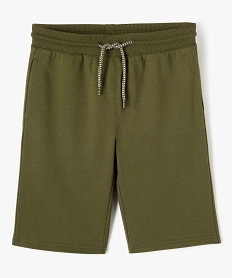 GEMO Bermuda en maille à taille élastiquée garçon kaki standard
