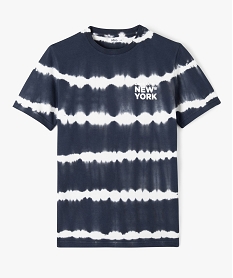 GEMO Tee-shirt à manches courtes effet tie and dye garçon bleu standard