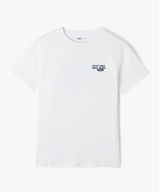 GEMO Tee-shirt à manches courtes avec inscriptions US garçon blanc standard